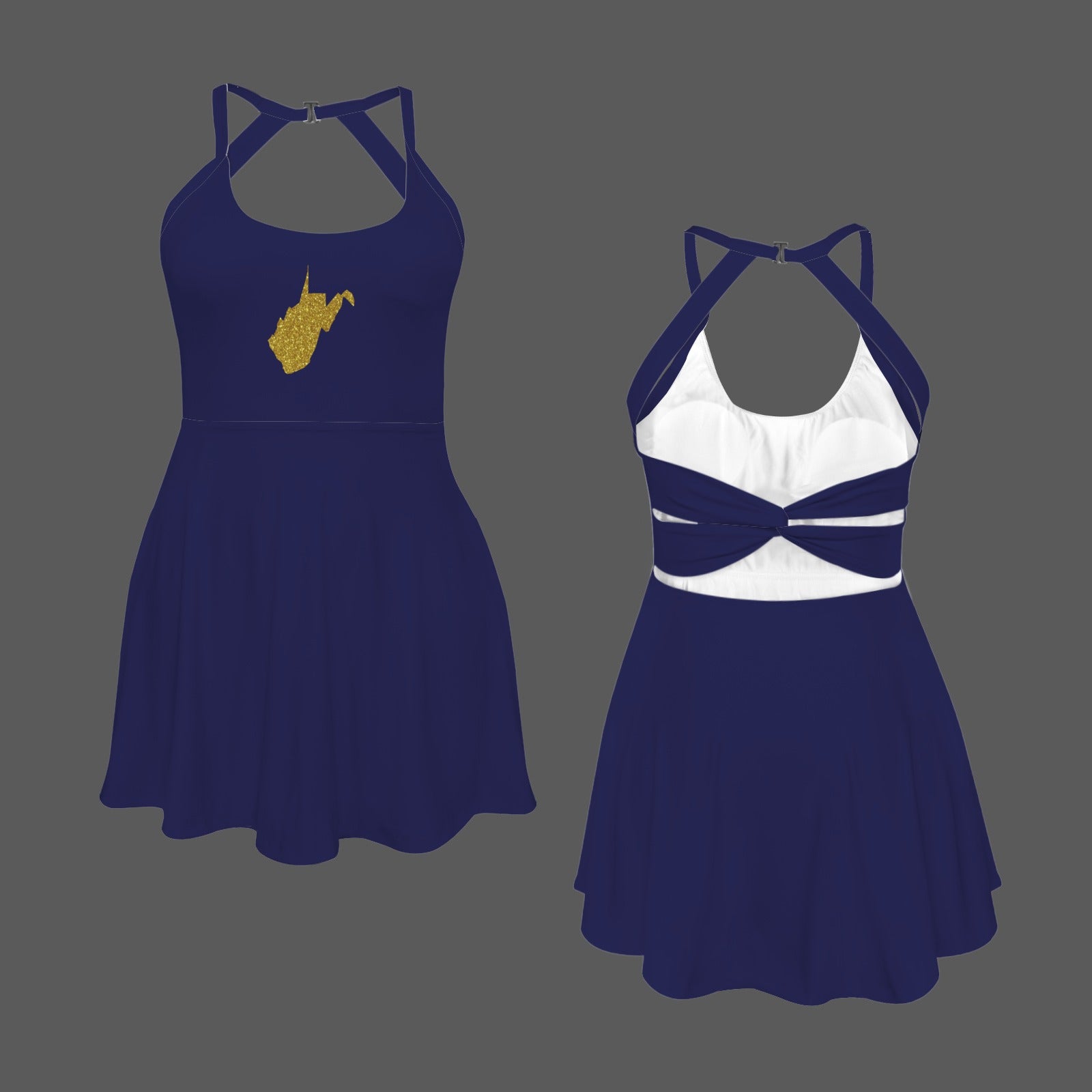 WV Glitter Active Dress, Blue