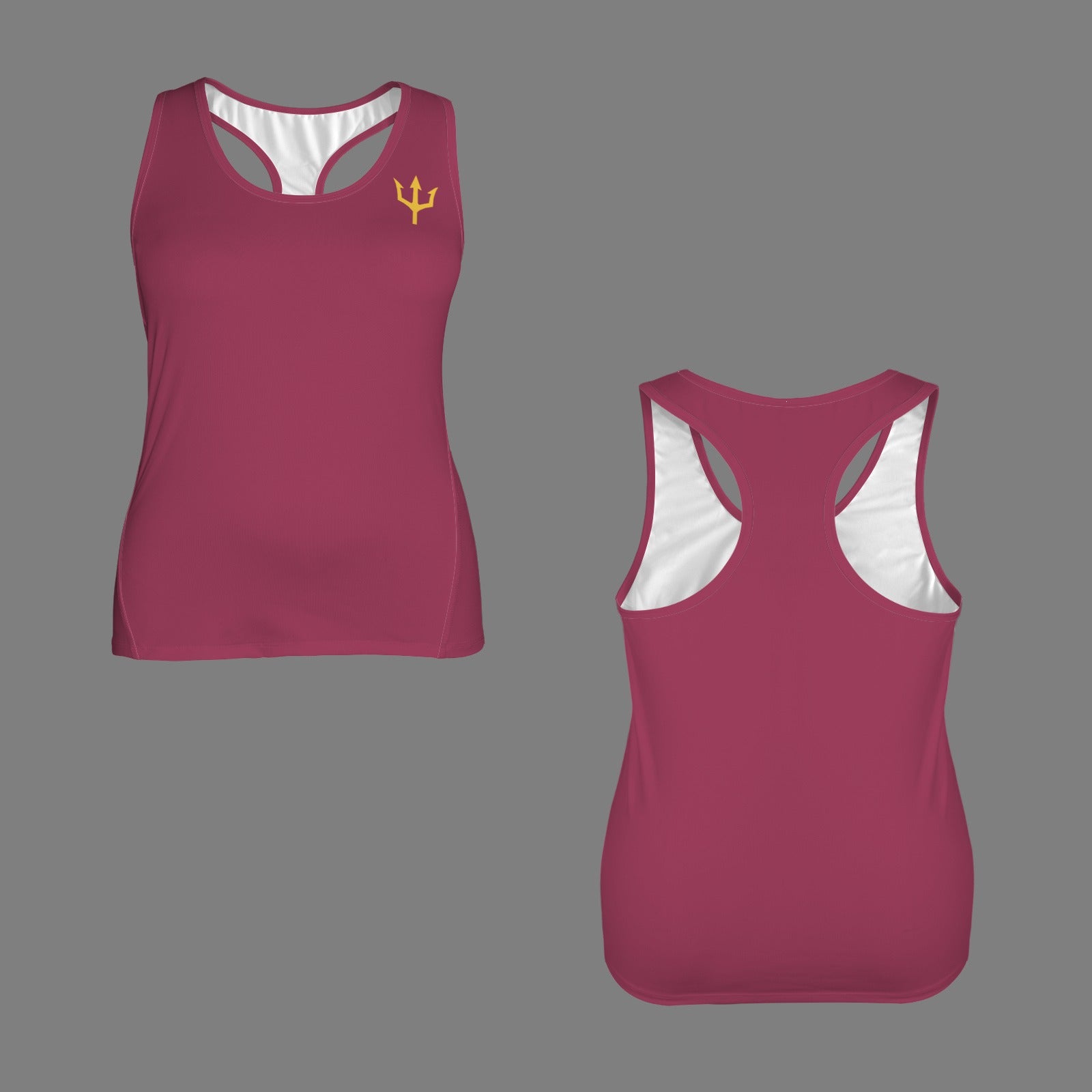 Maroon Trident Racerback Sports Top
