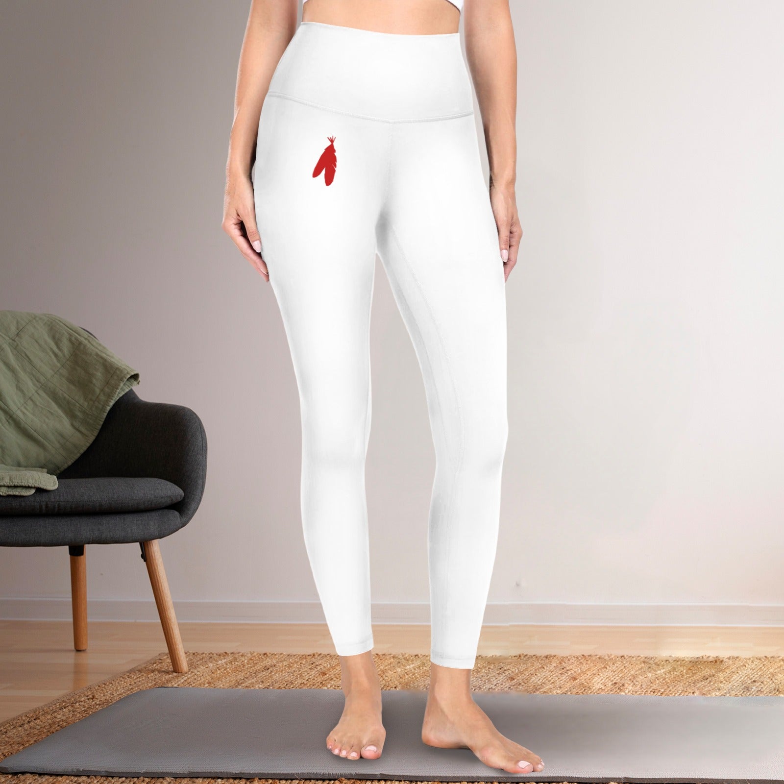 White Feather Active Leggings