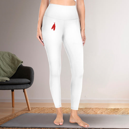 White Feather Active Leggings